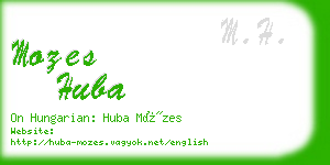 mozes huba business card